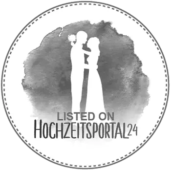 Siegel: Gelistet auf Hochzeitsportal24