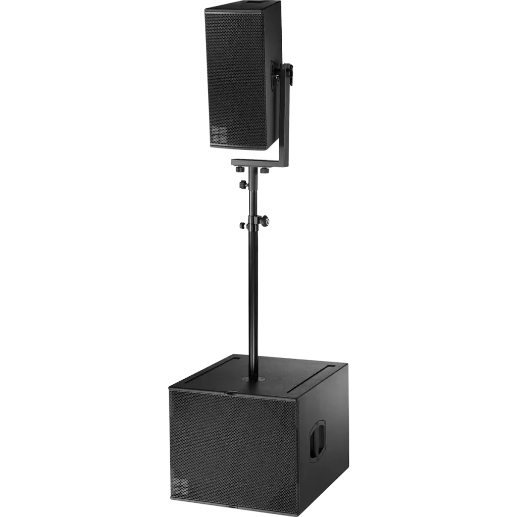 Tonanlage L: Lautsprecher auf Subwoofer, freigestellt